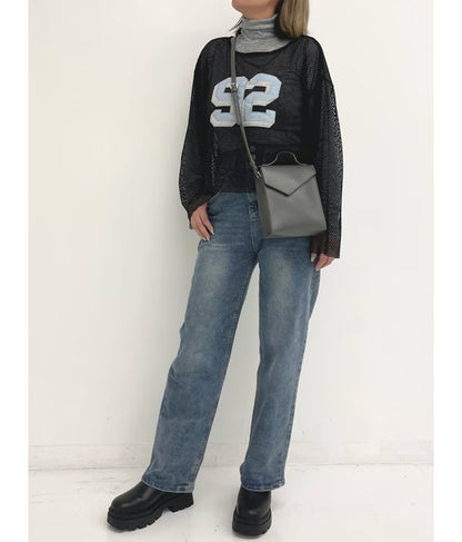 3つボタン ストレッチ ストレート デニム パンツ 792-9117