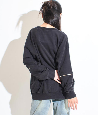 ANAP R+S【リラスポ】 ヴィンテージ 加工 ジップ スウェット トップス (ユニセックス アイテム) 913-7564