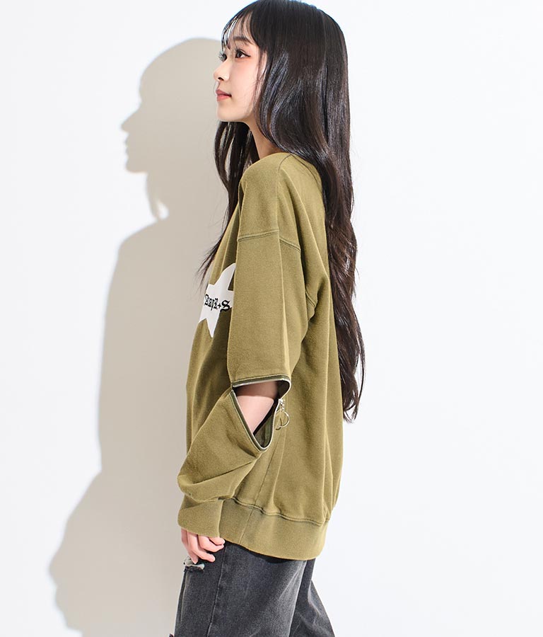 ANAP R+S【リラスポ】 ヴィンテージ 加工 ジップ スウェット トップス (ユニセックス アイテム) 913-7564