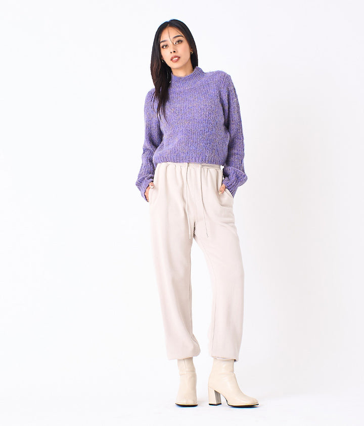 起毛 加工 ミックス ニット トップス 493-2568
