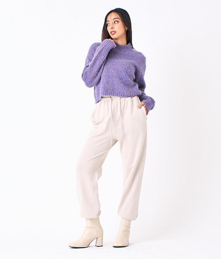 起毛 加工 ミックス ニット トップス 493-2568
