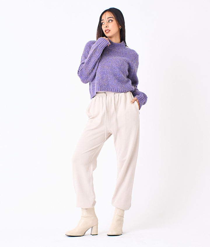 起毛 加工 ミックス ニット トップス 493-2568