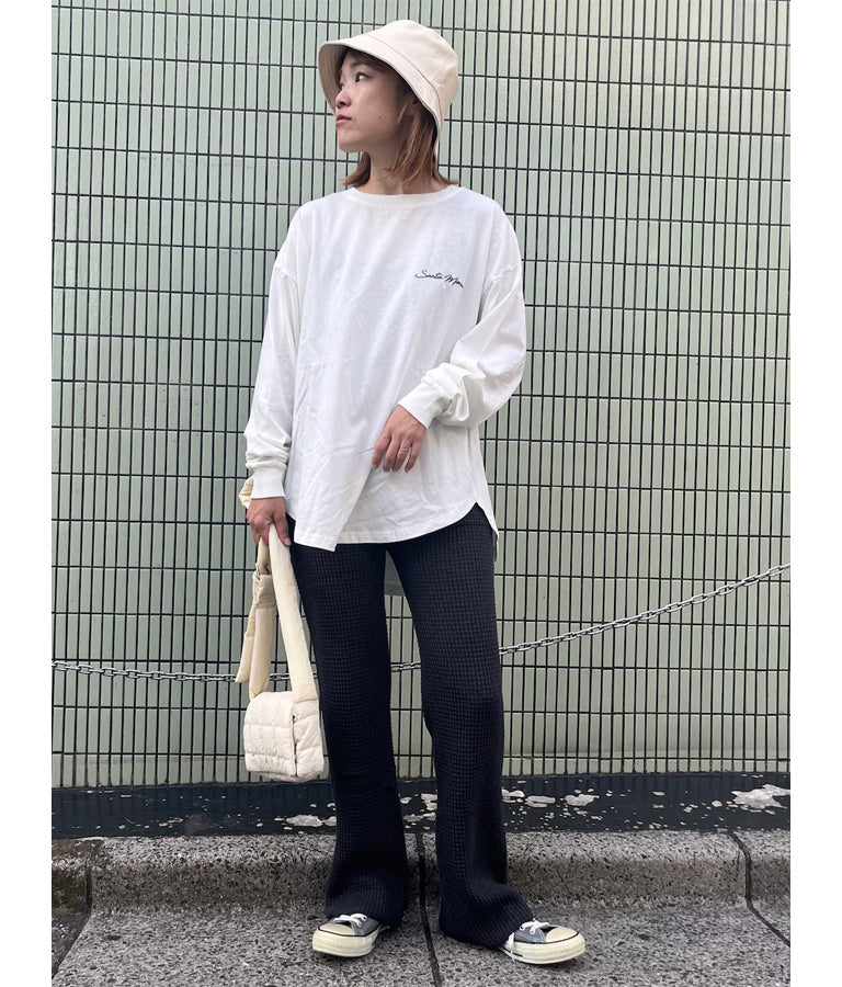 ワッフル編み ニット パンツ 【セットアップ着用可】 792-8684