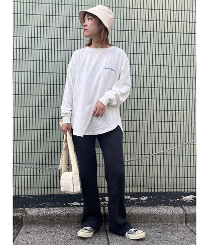 ワッフル編み ニット パンツ 【セットアップ着用可】 792-8684