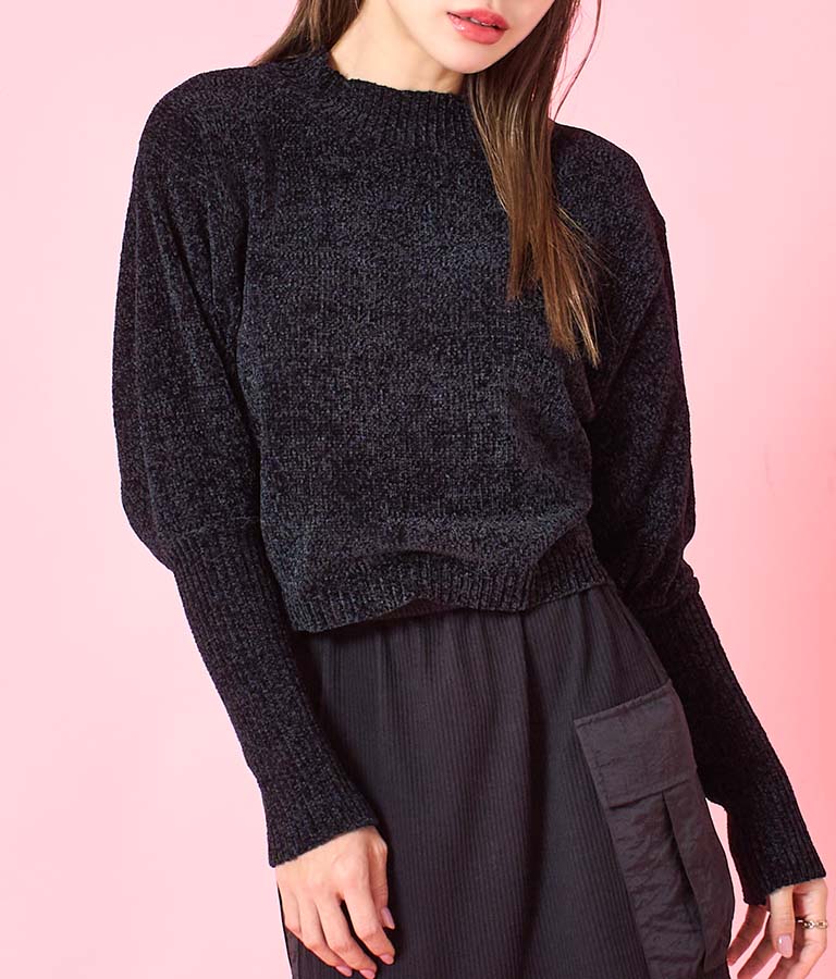 ロングカフス モールニット トップス 493-2569