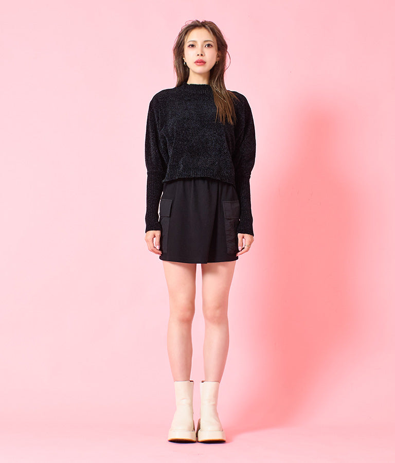 ロングカフス モールニット トップス 493-2569
