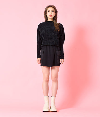ロングカフス モールニット トップス 493-2569