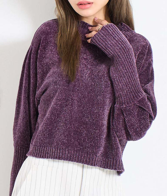 ロングカフス モールニット トップス 493-2569