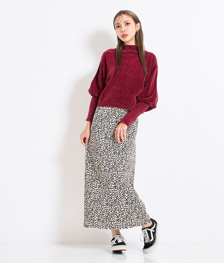 ロングカフス モールニット トップス 493-2569