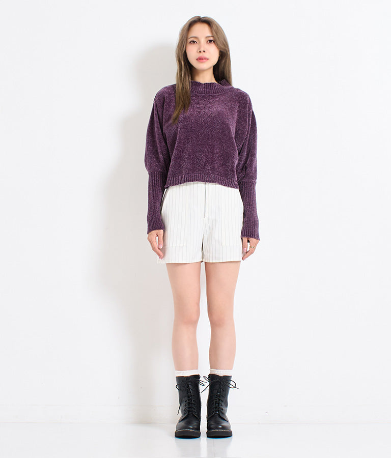 ロングカフス モールニット トップス 493-2569