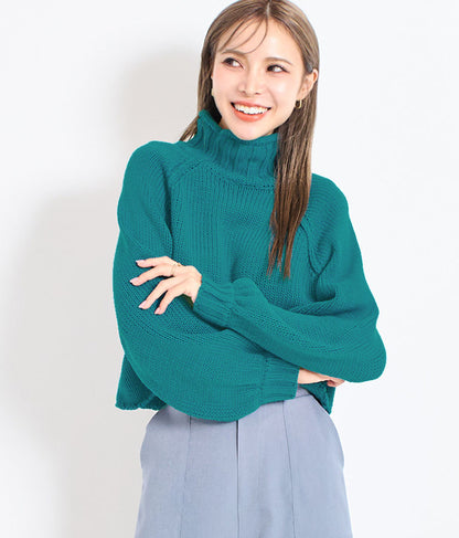 ざっくり編み デザインリンキング ニット トップス 493-2565
