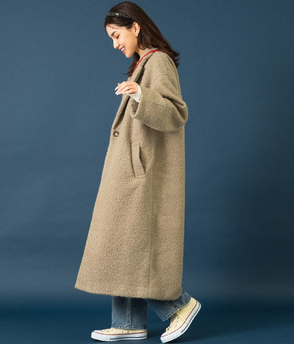 リングボア テーラード ロング コート 526-6712