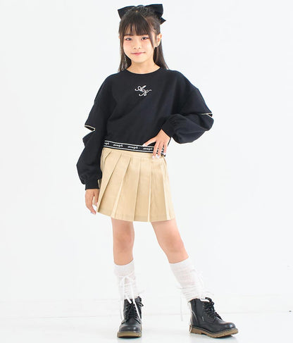 ハート ボタン 裾 プリーツ スカート 421-3308