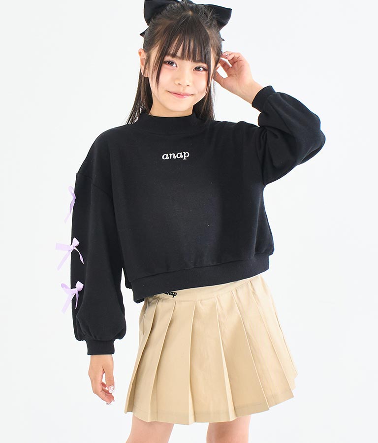 ハート ボタン 裾 プリーツ スカート 421-3308