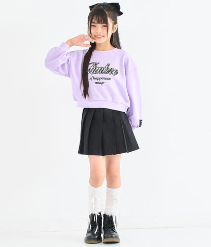 ハート ボタン 裾 プリーツ スカート 421-3308