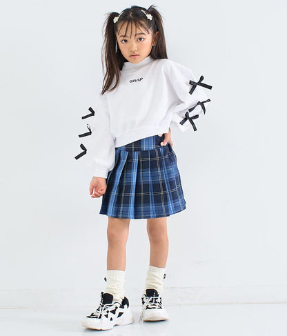 ハート ボタン 裾 プリーツ スカート 421-3308