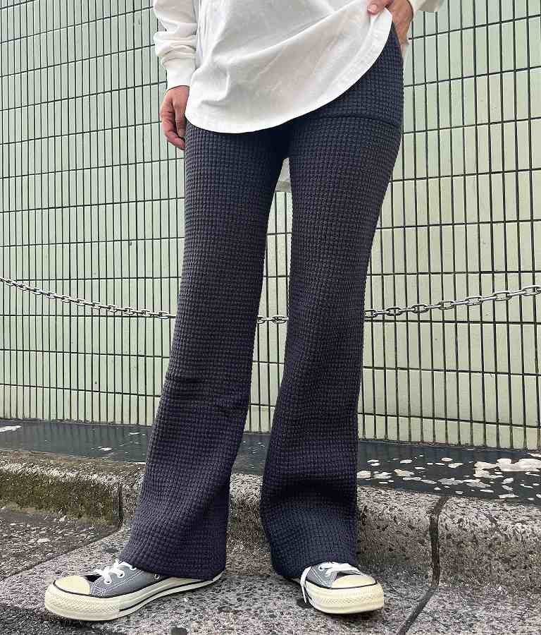 ワッフル編み ニット パンツ 【セットアップ着用可】 792-8684