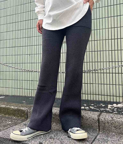 ワッフル編み ニット パンツ 【セットアップ着用可】 792-8684
