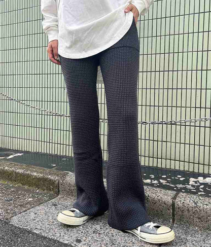 ワッフル編み ニット パンツ 【セットアップ着用可】 792-8684
