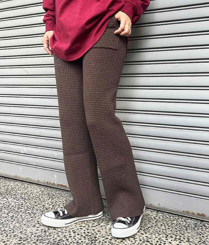 ワッフル編み ニット パンツ 【セットアップ着用可】 792-8684