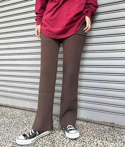 ワッフル編み ニット パンツ 【セットアップ着用可】 792-8684