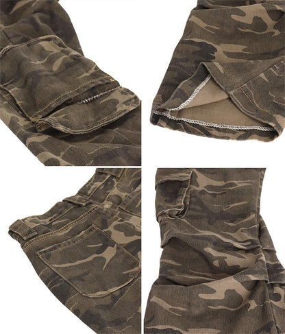 【ティーンズライン】迷彩 ワイド パンツ  (M、Lサイズ展開) 912-7589