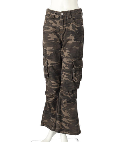 【ティーンズライン】迷彩 ワイド パンツ  (M、Lサイズ展開) 912-7589