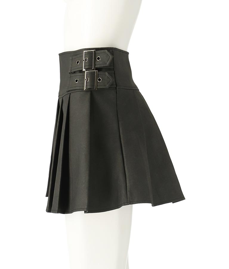 【ティーンズライン】フェイクレザー プリーツ スカート 911-7595