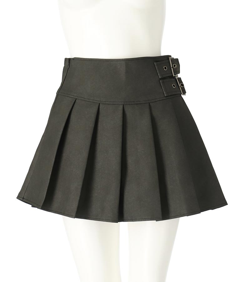 【ティーンズライン】フェイクレザー プリーツ スカート 911-7595