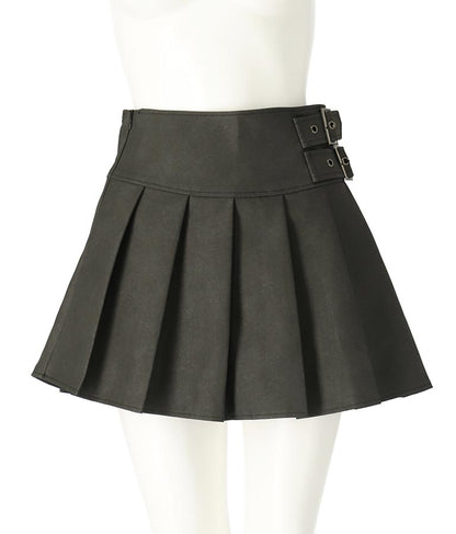 【ティーンズライン】フェイクレザー プリーツ スカート 911-7595