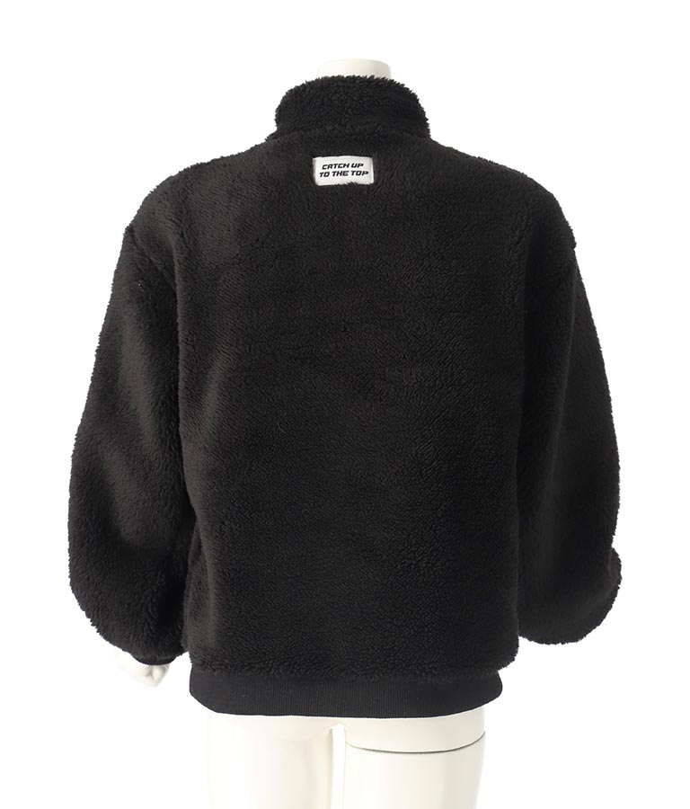 リング ハーフジップ ボア 長袖 トレーナー