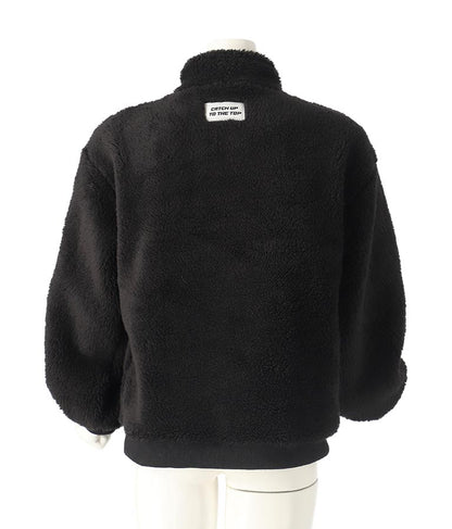 リング ハーフジップ ボア 長袖 トレーナー