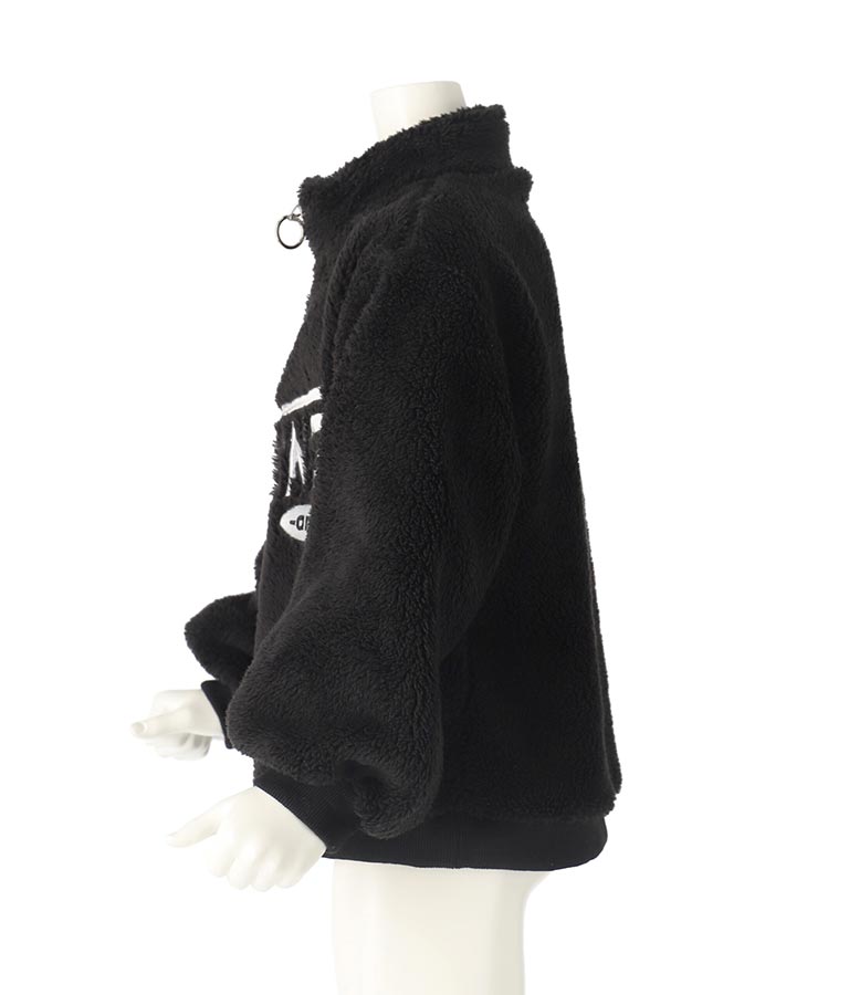 リング ハーフジップ ボア 長袖 トレーナー 423-3335