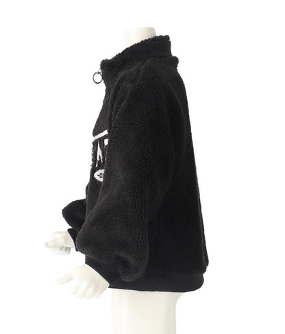 リング ハーフジップ ボア 長袖 トレーナー 423-3335