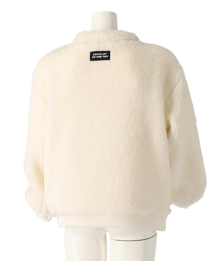 リング ハーフジップ ボア 長袖 トレーナー 423-3335