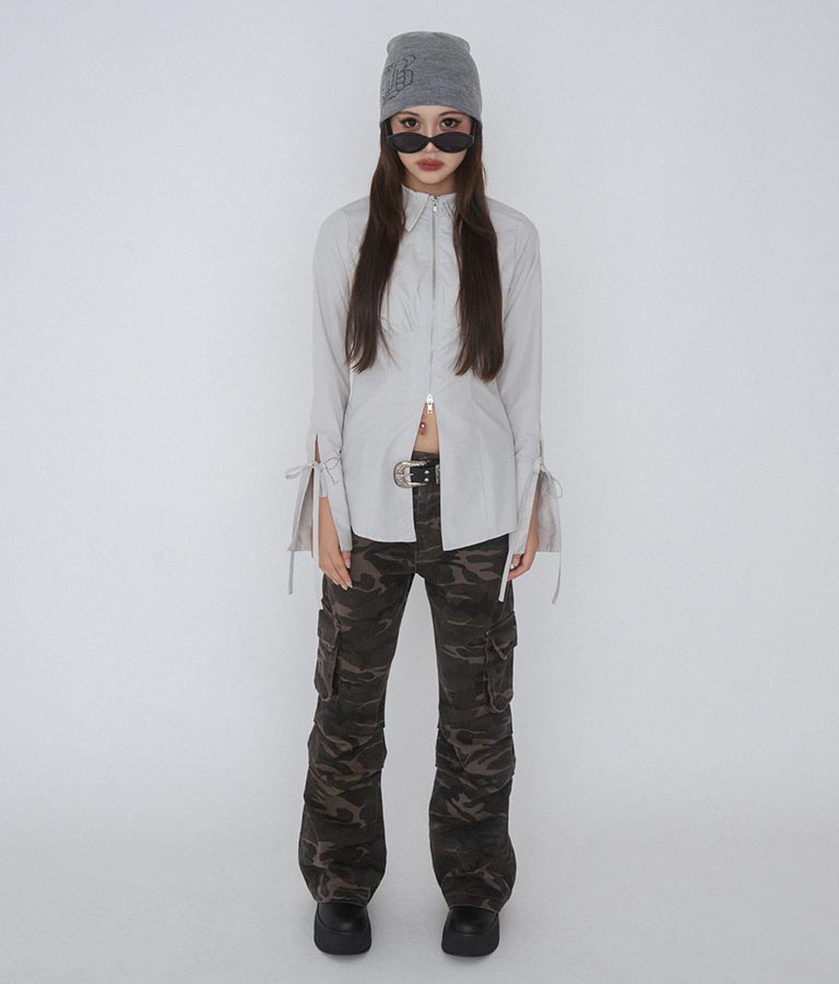 【ティーンズライン】迷彩 ワイド パンツ  (M、Lサイズ展開) 912-7589