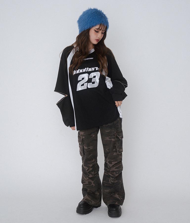 【ティーンズライン】迷彩 ワイド パンツ  (M、Lサイズ展開) 912-7589