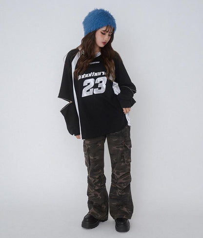 【ティーンズライン】迷彩 ワイド パンツ  (M、Lサイズ展開) 912-7589