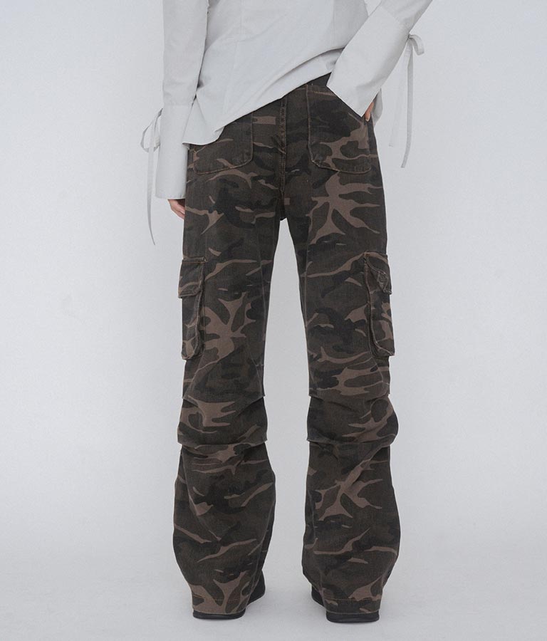 【ティーンズライン】迷彩 ワイド パンツ  (M、Lサイズ展開) 912-7589