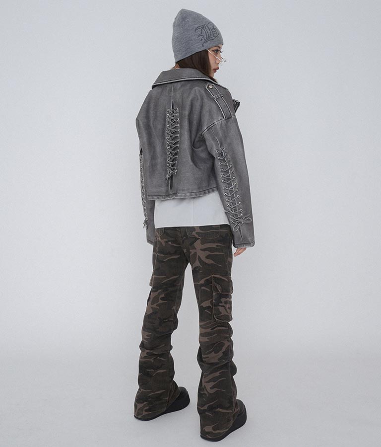 【ティーンズライン】迷彩 ワイド パンツ  (M、Lサイズ展開) 912-7589