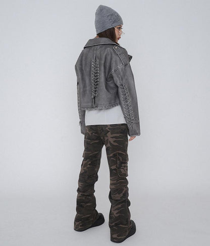 【ティーンズライン】迷彩 ワイド パンツ  (M、Lサイズ展開) 912-7589