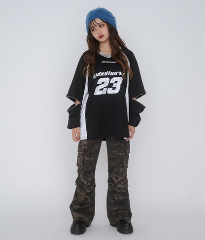 【ティーンズライン】迷彩 ワイド パンツ  (M、Lサイズ展開) 912-7589