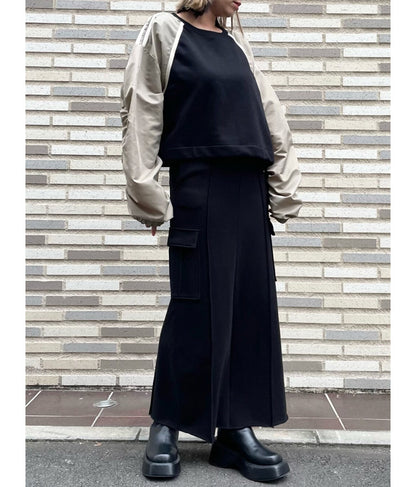 ブークレ ニット スカート 【セットアップ着用可】 791-9076