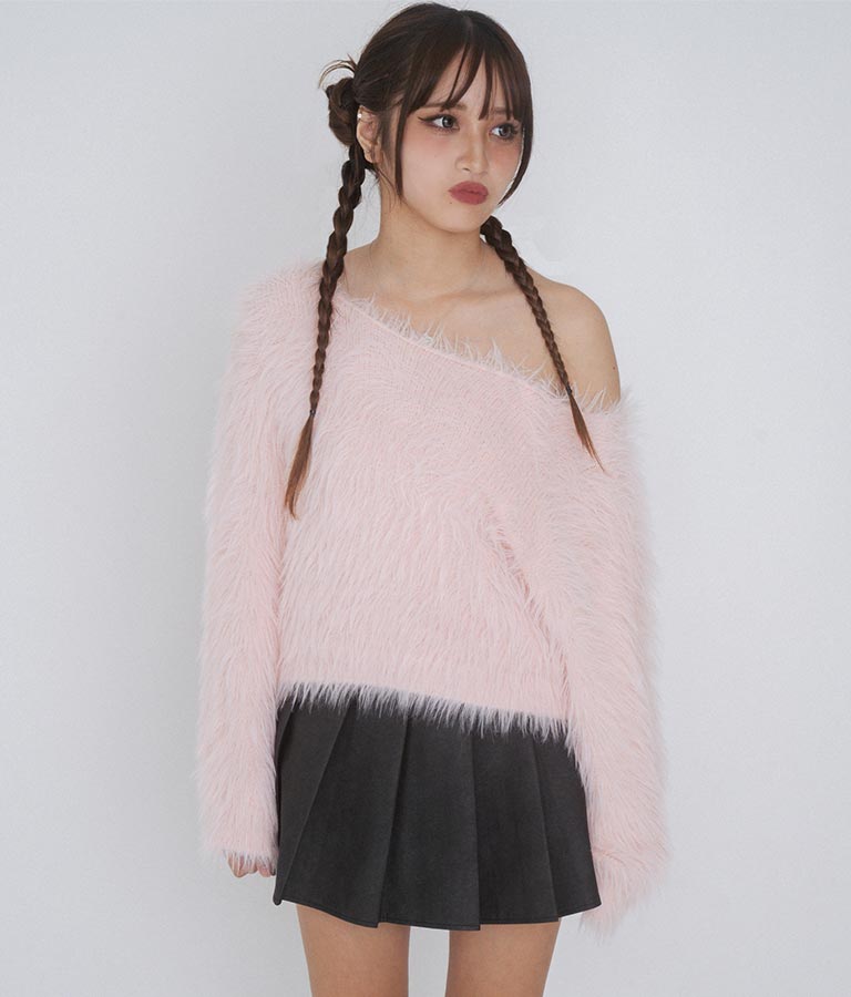 【ティーンズライン】フェイクレザー プリーツ スカート 911-7595