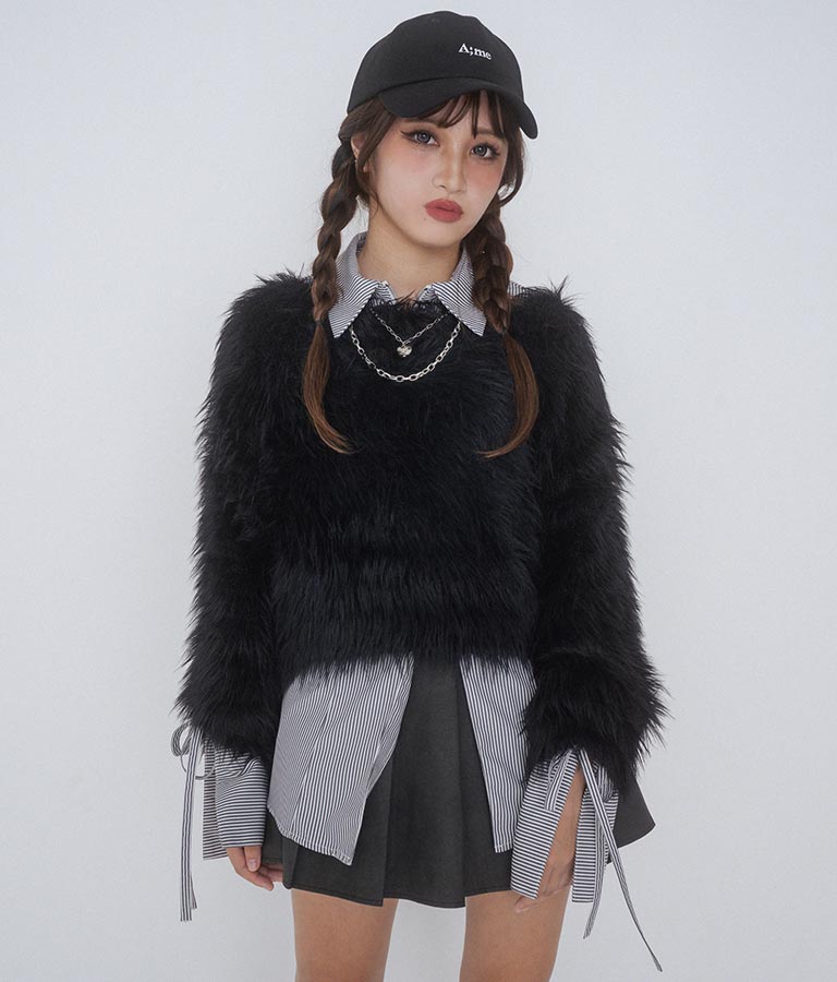 【ティーンズライン】フェイクレザー プリーツ スカート 911-7595