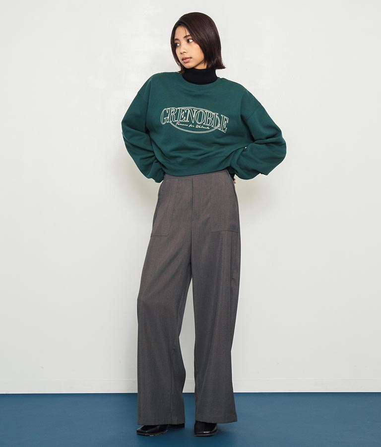 ウエスト ゴム スラックス パンツ 【セットアップ着用可】 152-5572