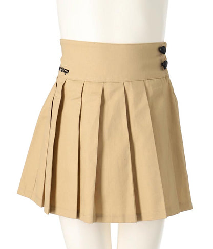 ハート ボタン 裾 プリーツ スカート 421-3308