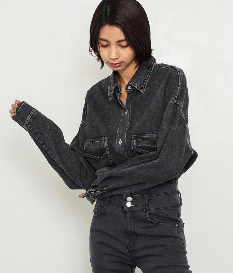 デニムオーバーサイズシャツ 154-5497