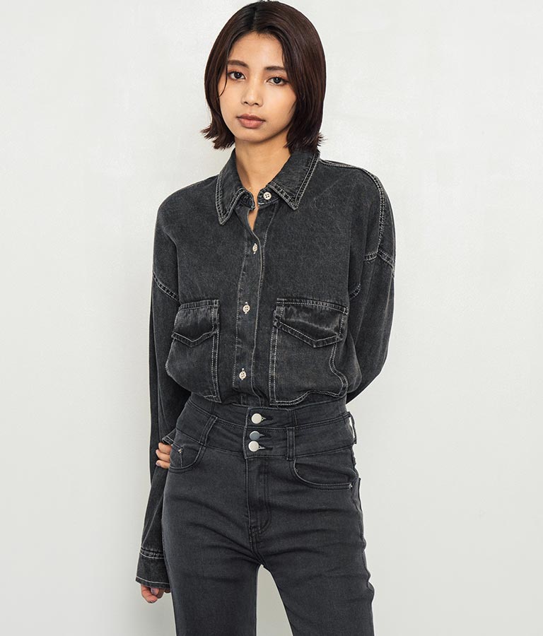 デニムオーバーサイズシャツ 154-5497