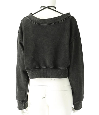 【ティーンズライン】チョーカー ミエ ユーズド 加工 Vネック スウェット トップス (M、Lサイズ展開) 913-7591